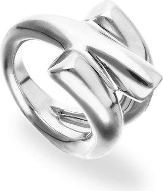UNOde50 Sterling Silver Plated Ring in Triple Tube Shape at Nordstrom, Size 8.5