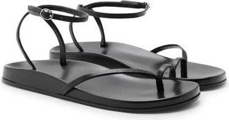 Mango Ankle Strap Slide Sandal in Black at Nordstrom, Size 41