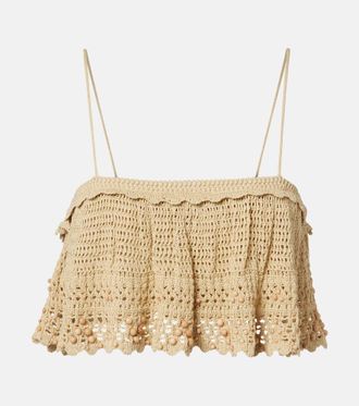 Isabel Marant Top Oraviel in crochet con perline