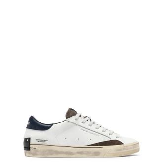 Crime London Schoenen, Heren, Wit, 40 EU, Leer, Distressed 2.0 Sneaker