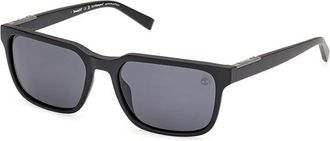 Timberland Gepolariseerde matzwarte zonnebril - Heren - Zonnebrillen - Zwart - 56 MM - Accessoires
