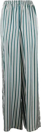 Max Mara Broeken, Dames, Veelkleurig, XS, Satijn, Ladino Wijde Broek
