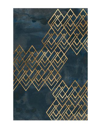 iCanvas Deco Pattern In Blue I By June Erica Vess Wall Art
