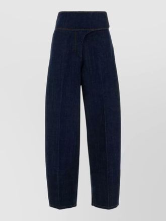 Ami high waist denim trousers contrast stitching