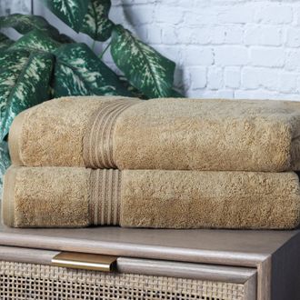 Superior Classic Cotton Absorbent and Quick-Drying 2-Piece Oversized Bath Sheet Set