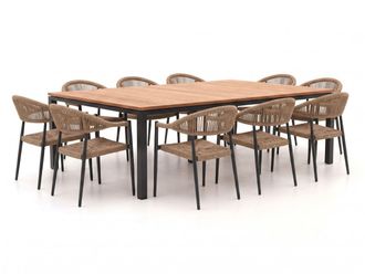 Manifesto Furniture Manifesto Belpasso/Linosa 240x160cm dining tuinset 11-delig stapelbaar