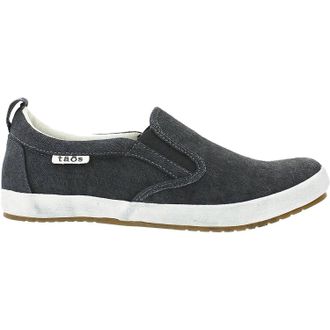 Taos Womens Dandy Slip-On Sneaker In Charcoal Washed Canvas