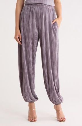 Renee C Pliss&eacute; Joggers in Dark Mauve at Nordstrom Rack, Size X-Large