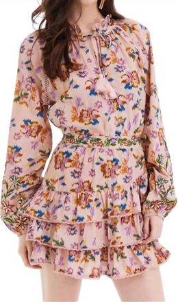Allison New York Embroidered Brielle Blouse In Blush Floral