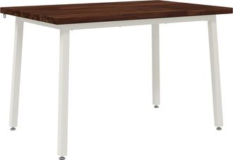 vidaXL 120 X 70 X 75 Cm Madera De Acacia S&oacute;lida Marr&oacute;n Oscuro Y Blanco Vidaxl