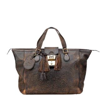 Gucci Pre-owned Handbags, female, Black, Size: ONE SIZE Pre-owned Leather Handbag