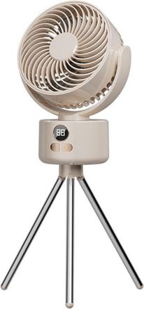 No Brand Ventilador Usb, Bater&iacute;a De 3600 Mah, Tres Velocidades, Funcionamiento Silencioso, Inclinaci&oacute;n De 140&deg;, Rotaci&oacute;n Autom&aacute;tica, Pantalla Led, Ideal Para E
