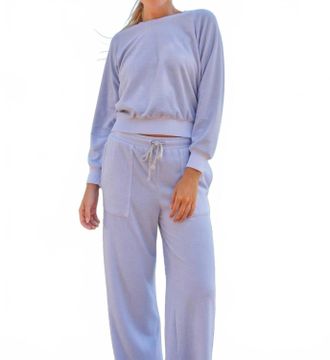 Sundry Raglan Sport Crew Sweatshirt In Sea Breeze