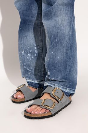 Birkenstock Arizona Big Buckle Slides, Womens, Grey