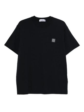 Stone Island logo-patch T-shirt - Blauw