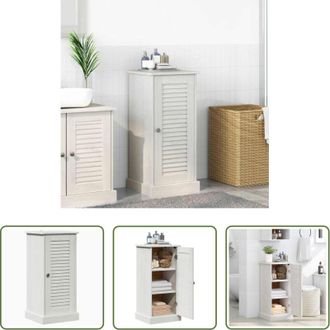 vidaXL vidaXL Mobile da bagno per bagno piccolo - Mobile da Bagno VIGO Bianco e Bianco Antico 37,5 x 34 x 80 cm