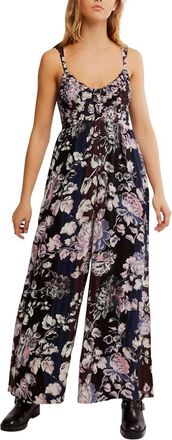 Free People Melrose Jumpsuit In Midnight Garden Combo