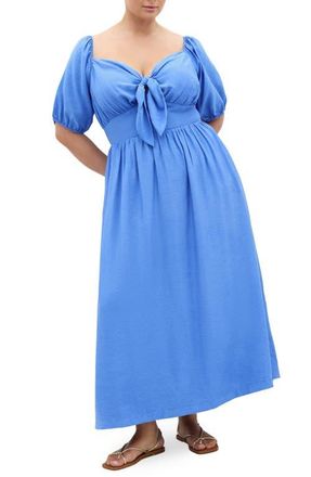 City Chic Villa Roma Maxi Dress in Ocean at Nordstrom, Size Xxxs