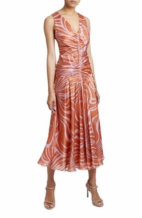 Santorelli EDEN Sleeveless Midi Dress with Center Ruching in Raspberry at Nordstrom, Size 2