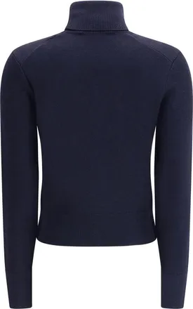 Ami Merino Wool Turtleneck Sweater - Navy