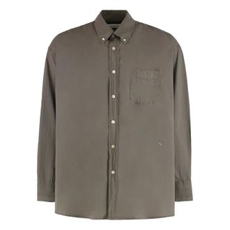 Our Legacy Casual Shirts, male, Gray, Size: S Borrowed BD Shirt