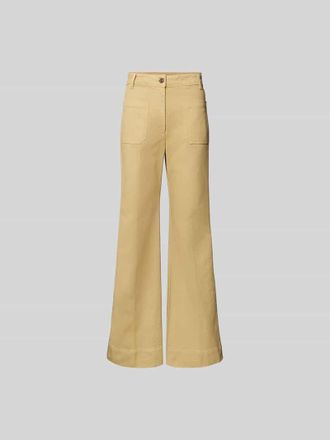 Victoria Beckham Bootcut Fit Jeans aus reiner Baumwolle in Hellgelb, Gr&ouml;&szlig;e 24