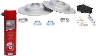 OEM Juego De Discos Y Pastillas De Freno Revestidos Traseros Citroen C3 Ii 200951001