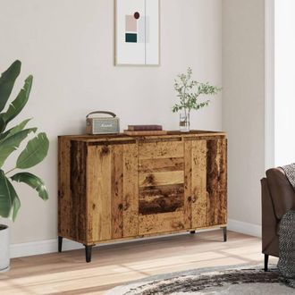 Berkfield Home Sideboard Old Wood 102x35x70 cm Engineered Wood in Brown | Size: 102 x 35 x 70 cm