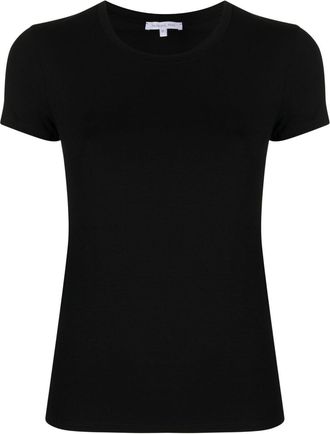 Patrizia Pepe rhinestone-logo T-shirt - women - Other fibres - III - Black