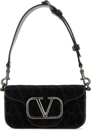Valentino Garavani Mini Loc&ograve; Toile Iconographe Schoudertas - Heren - Schoudertassen - Zwart - ONE Size - Tassen