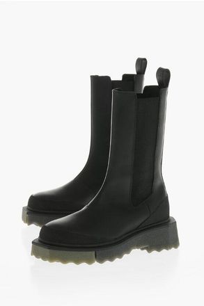Off-white Leather Chelsea Boots With Sponge-Effect Sole size 37