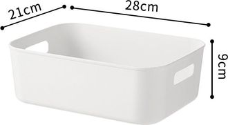 OEM Cestas De Almacenamiento De Pl&aacute;stico, Juego De 6 Cestas De Almacenamiento Apilables Con Asas Para Cocina, Armario, Oficina (blanco)