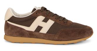 Hogan Suede & Mesh Low-Top Sneakers - Brown
