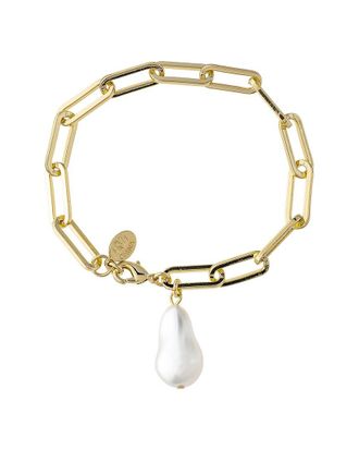 Rivka Friedman 18K Plated 20Mm Pearl Stackable Bracelet
