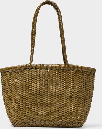 Dragon Diffusion Womens Basketweave pattern small leather bag