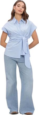 Nukus Nukus, Overhemden, Dames, Blauw, M, Aneta Top