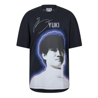HUGO BOSS Hugo Mann Yuki Tsunoda Grafische Print T-Shirt (Zwart)