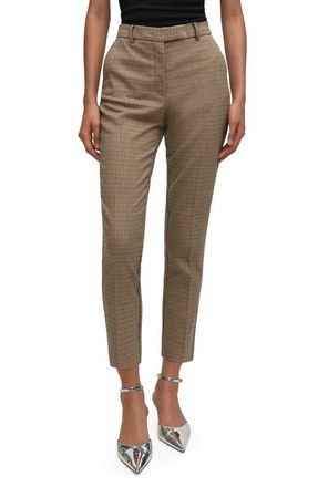 Mango Ankle Skinny Suit Pants in Green at Nordstrom, Size 12