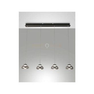 Fabas Luce Fabas Luce Lighting - arabella sospensione fume 4 luci rettangolare a led 3000K - 32W - 3020 lm dimmerabile
