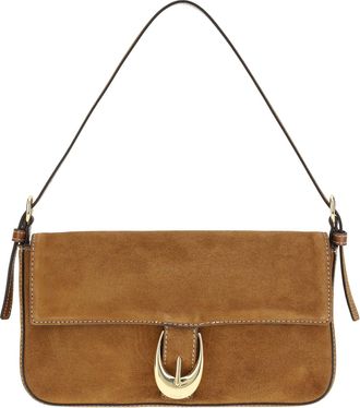 Staud Womens Shoulder Bag Harlow Tan Calf Leather