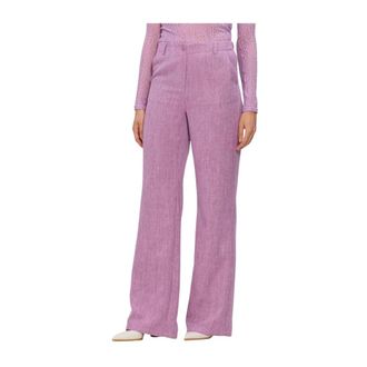Ydence Ydence - Leona Tall Pants - Dames - Broeken - Paars - Maat: XL Poliester