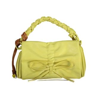 Desigual Medium Shiny Bow Bag - Dames - Handtassen - Geel - ONE Size - Katoen - Tassen