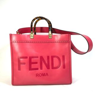 Fendi Pink Leather Shoulder Bag Tote Bag (Pre-Owned)