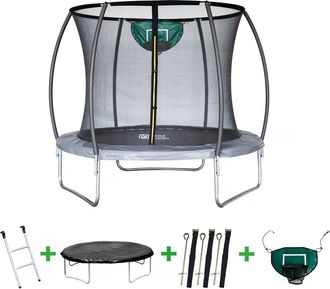 Habitat et Jardin Cama El&aacute;stica Con Red Interior Y Cesta jumper &Oslash;2.44 - Gris