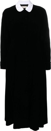 Tory Burch peter pan collar dress - women - Acetate/Polyester/Cupro - 2 - Black