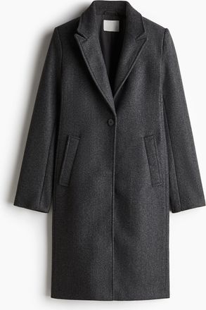 H&M Mantel mit Schulterpolstern - Grau