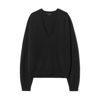 Nili Lotan Feron V-neck Cashmere Jumper - female - Nili Lotan - Cashmere Knitwear - Black - XS - Knitwear