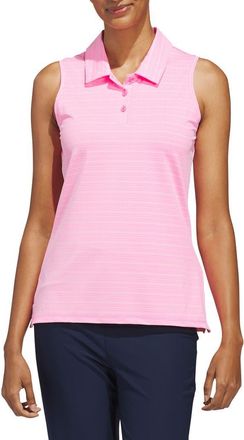 adidas Performance Sleeveless Jacquard Polo in Lucid Pink at Nordstrom Rack, Size X-Large
