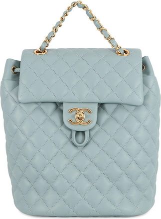 Chanel Light Blue Leather Backpack (Pre-Owned)