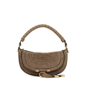 Chlo&eacute; Cappuccino Suede Mini Marcie Shoulder Bag